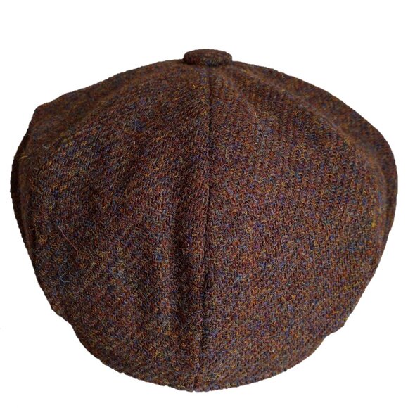 PEAKY BLINDERS Hartside Harris Tweed® Newsboy Cap HS28 in BROWN MIX - PICK SIZE - Picture 6 of 9